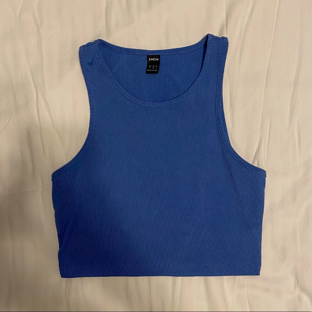 high-neck crop top